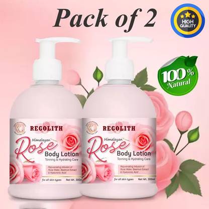 Regolith Rose Body Lotion Moisturizing Soothing With Rose Extract