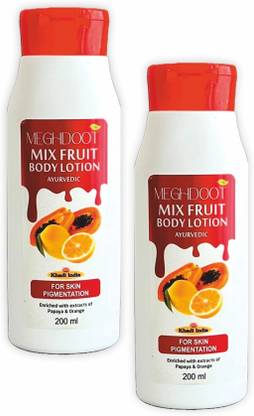 MEGHDOOT Mix Fruit Body Lotion Ayurvedic 200ml (Pack of 2)