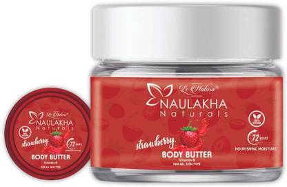 Lenatura Naulakha Naturals Strawberry Body Butter Nourishing Moisture Cream