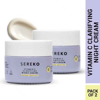 SEREKO Clarifying Night Face Moisturiser With Vitamin C Reduces Dullness and Boost Glow
