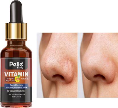 Pelle Beauty vitamin c with e smoother & Brighter Skin Facial Serum for men & Women