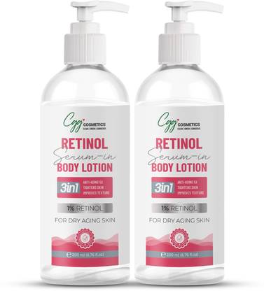CGG Cosmetics 1% Retinol Serum in Body Lotion Pack Of -2