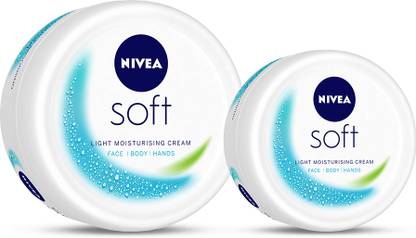 NIVEA Soft Light Moisturiser 100ml + 200ml (Pack of 2)