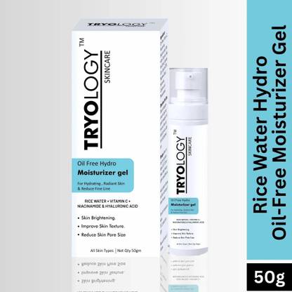 Tryology Oil-Free Rice Water Hydro Moisturizer Gel With Vit-C, Niacinamide, HA