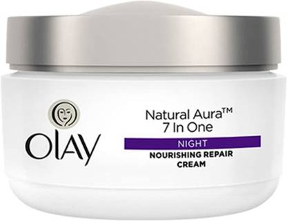 OLAY Natural Aura Night Cream with Vitamin B3, Pro B5, E