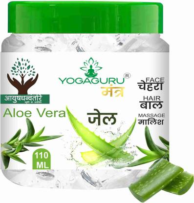 YOGAGURU MANTR 100% Pure Aloe Vera Gel for glowing Face, Skin & Hair