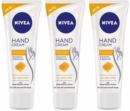 NIVEA Indulging Glycerine & Beeswax Hand Cream, 75ml (Pack of 3)
