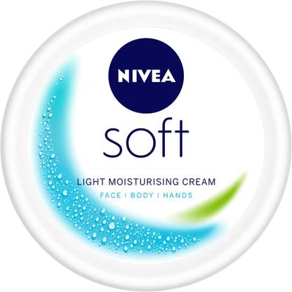 NIVEA Soft Light Moisturizer Cream For Face, Hand & Body, with Vitamin E & Jojoba Oil