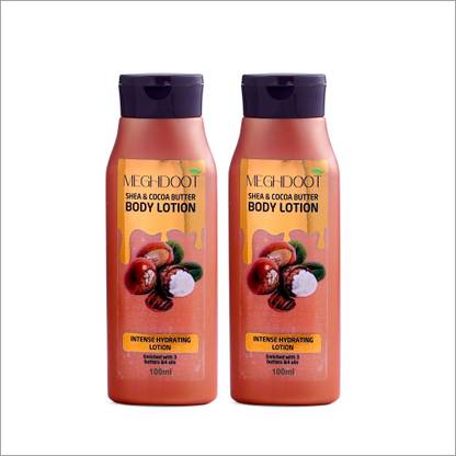 MEGHDOOT Shea and Cocoa Butter Intense Hydrating Body Lotion (100ml)Pack of 2
