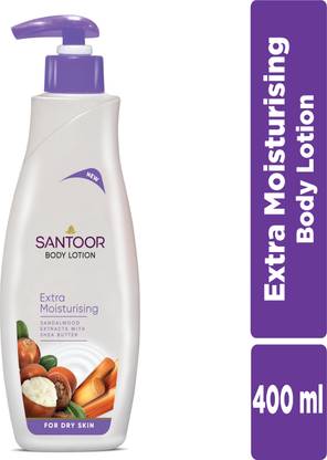 Santoor Body Lotion for Extra Moisturising With Sandalwood Extracts