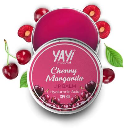 Nimson YAY Cherry Margarita Lip Balm | Hyaluronic Acid & SPF 30 Moisturizing Protection Cherry