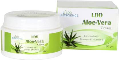 ldd bioscience Aloe Vera Face Cream | Enriched with Natural & Organic Aloe Vera & Vitamin E 50g