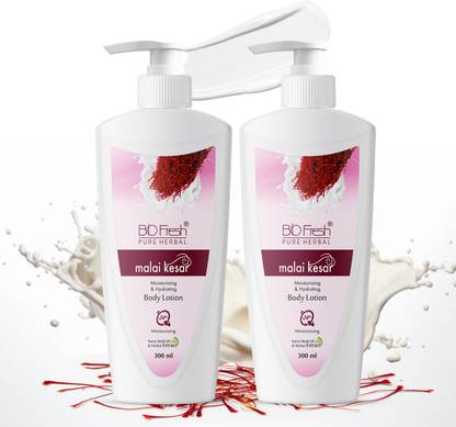 Biofresh Pure Herbal Malai Kesar Body Lotion Hydrate/Winter Moisturizer