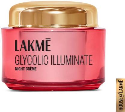 Lakmé Illuminate NightCream with Glycolic Acid& 1%Niacinamide for SkinCellRegeneration