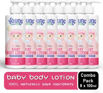 Young Roots Extra Soft Daily Moisturizing Lotion For Babies (100ml X 8)
