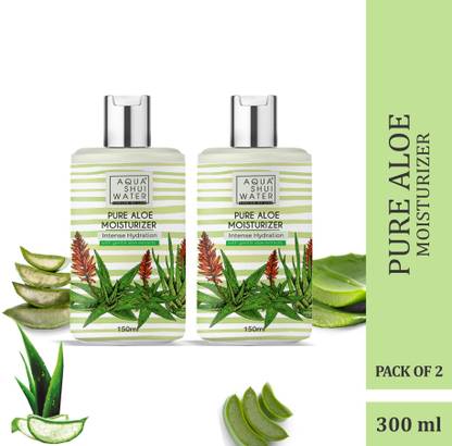 Aqua Shui Water Pure Aloe Moisturizer Intense Hydration with gentle Aloe extracts (Pack of 2)