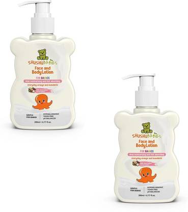ShuShu Babies Everyday Orange & Mandarin Baby Face & Body Lotion-pack of 2(2 x 200ml)