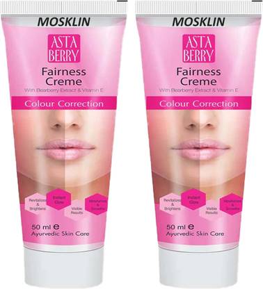 MOSKLIN ASTA BERRY FAIRNESS CREME FOR FAIR ,SMOOTH & GLOWING SKIN PACK OF - 50ml x 2