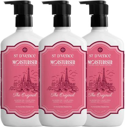 ST. D'VENCÉ Original Moisturiser- All Skin Types enriched with Aloe Vera & Vitamin E | No Parabens | No Sulphates | No Mineral Oils | PETA Approved