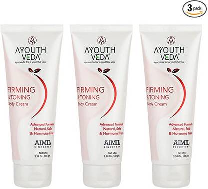 Ayouthveda Firming & Tonning Body Cream | Deeply Nourishes the Skin (Pack of 3; 100gm Each)