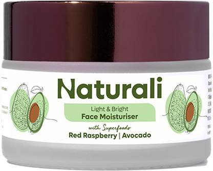 Naturali Light & Bright Face Moisturiser with Raspberry & Avocadon | Lightweight