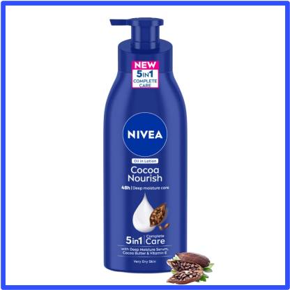 NIVEA Body Lotion For Very Dry Skin, Cocoa Nourish, With Coconut Oil & Cocoa Butter