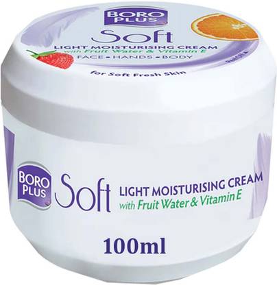 BOROPLUS Soft Light Moisturising Cream Vitamin E For Soft Fresh Skin Pack of - 100ml x 1
