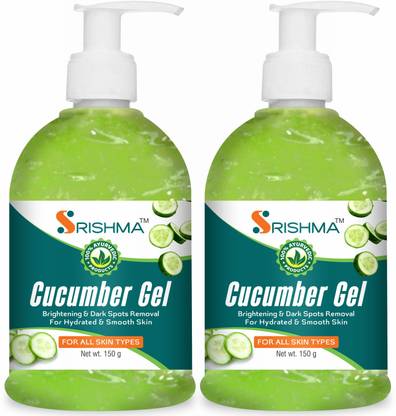 Srishma Cucumber Gel - Ideal for Skin, Face, Acne Scars, Moisturizer & Dark Circles