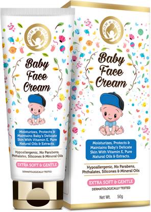 Mom & World Baby Face Cream Extra Soft and Gentle, 50g - No Parabens, Slicon or Mineral Oil