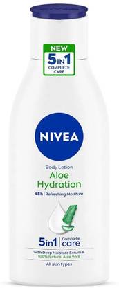 NIVEA Aloe Hydration, Lotion Moisturizer, with Deep Moisture Serum, Natural Aloe Vera