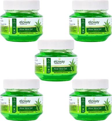 Eloway Aloe Vera Gel with Cucumber for Hydrated, Calm and Nourished Skin Pack of 5