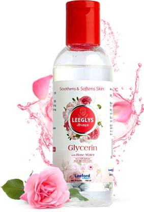 Leeford Glycerin with Rose Water | For Dry, Damaged, Cracked Skin & Diaper Rashes