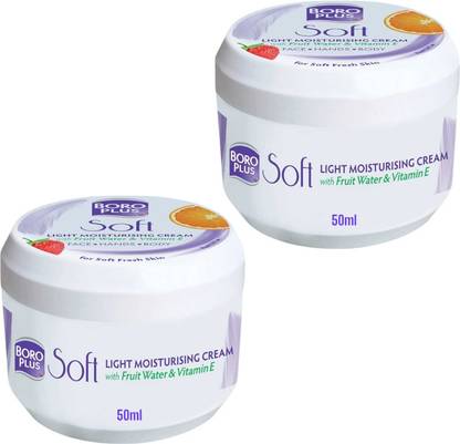 BOROPLUS BORO PLUS SOFT LIGHT MOISTURIZING CREAM FOR MOISTUTRE & NOURISH SKIN - 50ml x 2