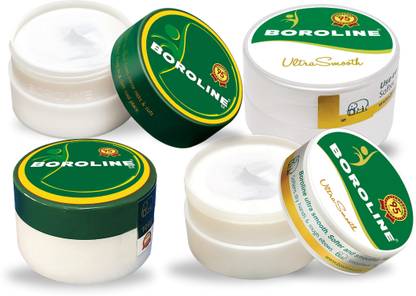 BOROLINE Ayurvedic cream 40gm x 2 + Ultrasmooth Night cream 40gm x 2, Soften Skin