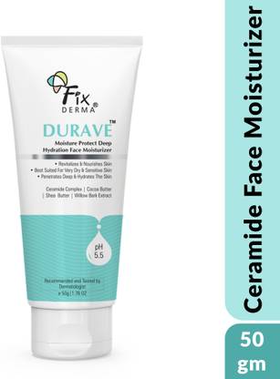 Fixderma Durave Deep Hydration Face Moisturizer Cocoa, Hydrating Moisturizer for Dry Skin