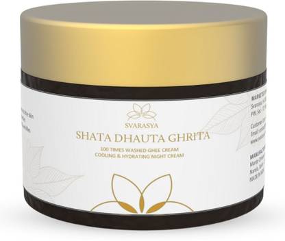Svarasya Shata Dhauta Ghrita - Ayurvedic Face Moisturizer | 100 Times Washed A2 Cow Ghee