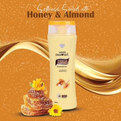 White Diamonds Honey and Almond Lotion – Nourishing & Moisturizing Formula | Soft, Glowing Skin