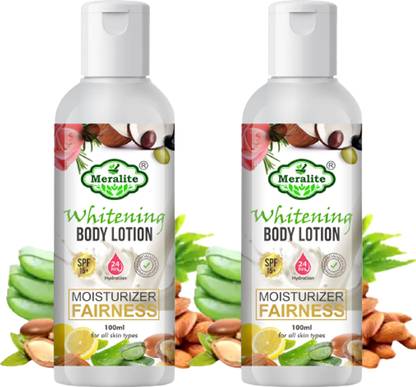 Meralite Whitening Body Lotion SPF 15 + Moisturiser Fairness for Face, Hand & Body