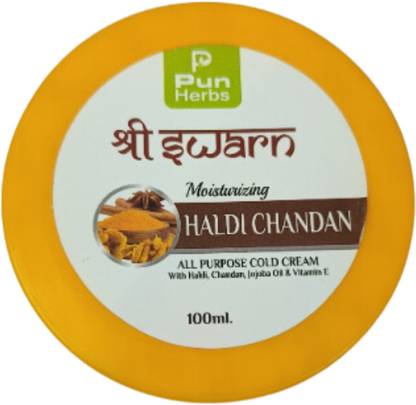 PunHerbs Shri Swarn Moisturiing Haldi Chandan All Purpose Cold Cream With Vitamin E
