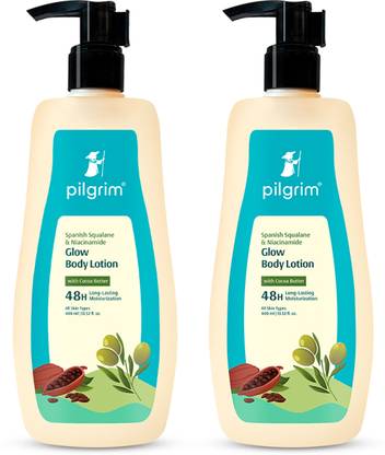 Pilgrim Body Lotion with Cocoa Butter 48H Long-Lasting Moisturization Pack of 2