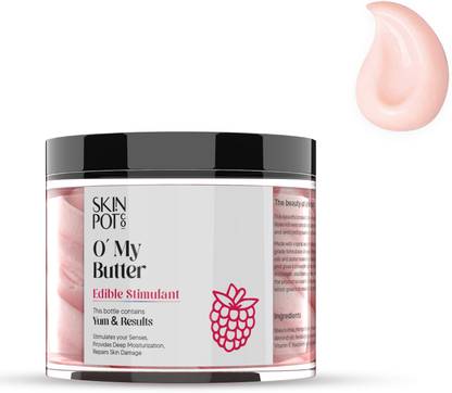Skin Pot Co O'My Butter Edible Body Butter for Sensual Body Massage(Raspberry Flavour)-100gm