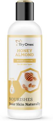 Tryones Honey Almond Body Lotion Vitamin E Natural Skin Nourishment All Skin Types