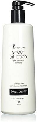 NEUTROGENA Moisturizing Sheer Body Oil Lotion Lightweight & Fast Absorbing Sesame Oil