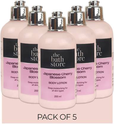 The Bath Store Japanese Cherry Blossom Body Lotion (Pack of 5)