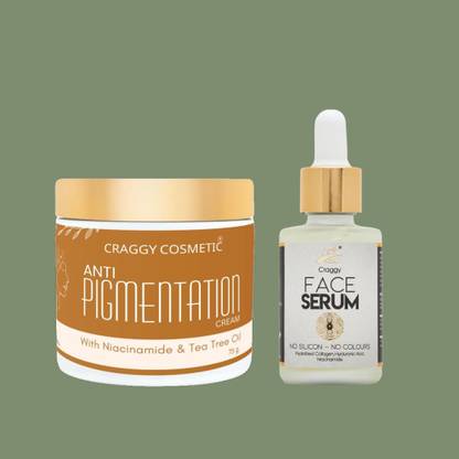 craggy cosmetic Anti Pigmentation Cream for pigmentation & Hyaluronic Acid Face Serum