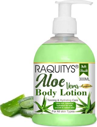 RAQUITYS Aloevera Moisturizer/Body Lotion Enriched with Shea/Kokum Butter
