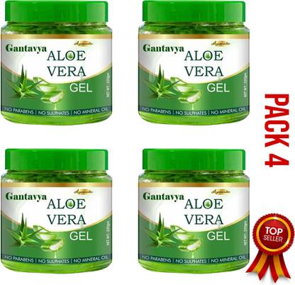 Gantavya Ayurvedic Pure Aloe Vera Gel for Brighter Skin and Face