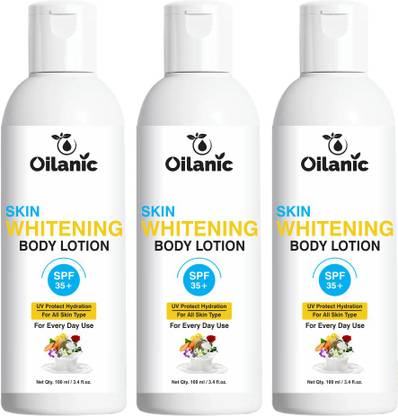 Oilanic Skin Whitening SPF 35+ Detan Moisturizing Body Lotion Pack 3 of 100 ML(300 ML)