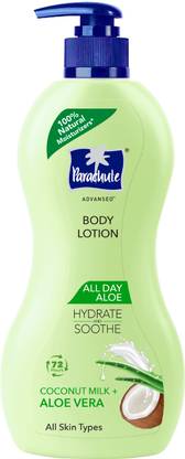 Parachute All Day Aloe Body Lotion for Women & Men, 100% Natural, 72h Moisturisation