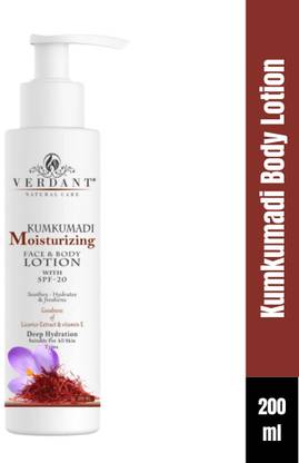Verdant Natural Care Kumkumadi Face & Body Moisturizer Lotion with SPF 20
